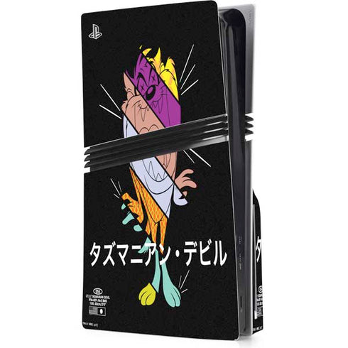 Looney Tunes Tasmanian Devil Sliced Juxtapose PlayStation PS5 Skins