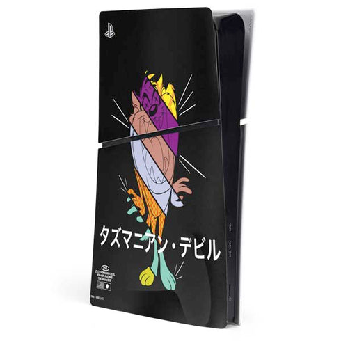 Looney Tunes Tasmanian Devil Sliced Juxtapose PlayStation PS5 Skins