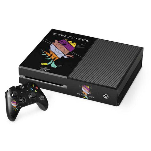Looney Tunes Tasmanian Devil Sliced Juxtapose Xbox One Console and Controller Bundle Skin