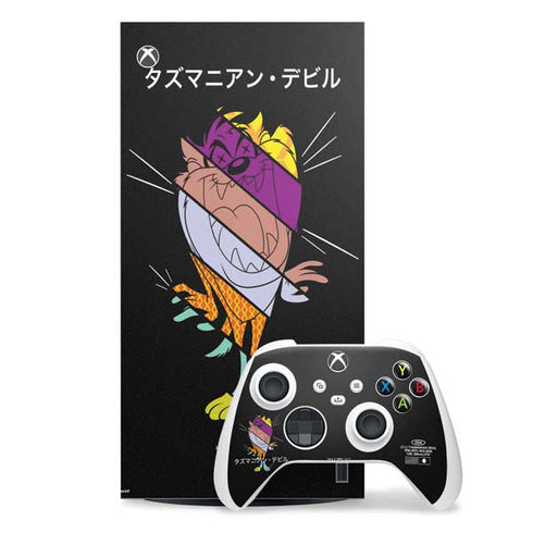 Looney Tunes Tasmanian Devil Sliced Juxtapose Xbox Series X Skins