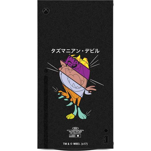 Looney Tunes Tasmanian Devil Sliced Juxtapose XBox Series X Digital Edition Console Skin