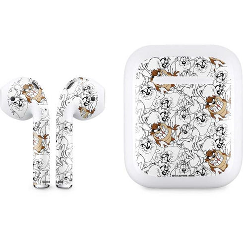 Looney Tunes Tasmanian Devil Super Sized Pattern Apple AirPods Skin