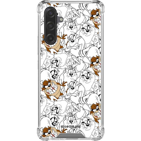 Looney Tunes Tasmanian Devil Super Sized Pattern Galaxy A17 Clear Case