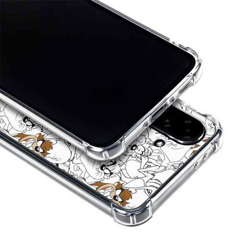 Looney Tunes Tasmanian Devil Super Sized Pattern Galaxy A36 5G Clear Case