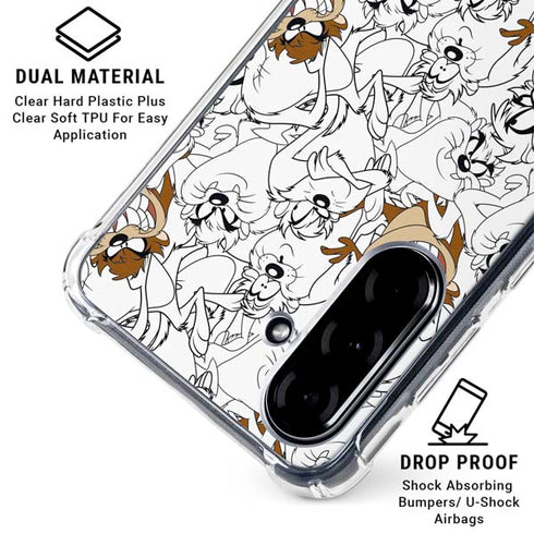 Looney Tunes Tasmanian Devil Super Sized Pattern Galaxy A36 5G Clear Case