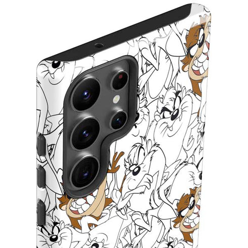 Looney Tunes Tasmanian Devil Super Sized Pattern Galaxy S23 Ultra Pro Case