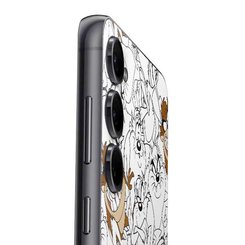 Looney Tunes Tasmanian Devil Super Sized Pattern Galaxy S24 Plus Skin