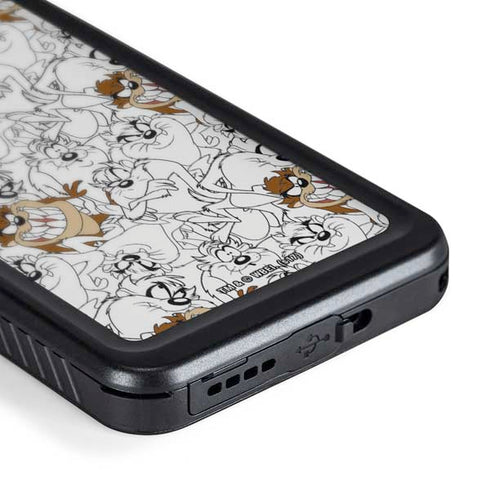 Looney Tunes Tasmanian Devil Super Sized Pattern Galaxy S24 Plus Waterproof Case