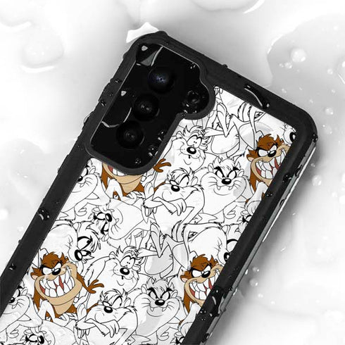 Looney Tunes Tasmanian Devil Super Sized Pattern Galaxy S24 Plus Waterproof Case