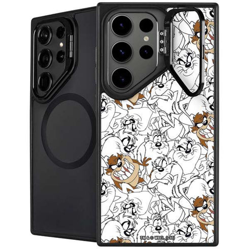 Looney Tunes Tasmanian Devil Super Sized Pattern Galaxy S25 Ultra Kickstand Case