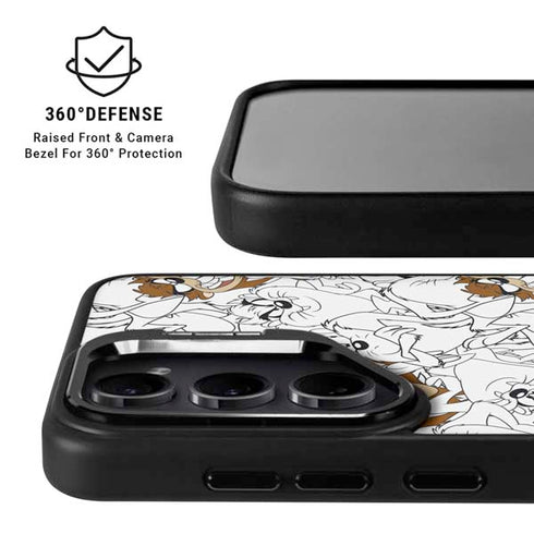Looney Tunes Tasmanian Devil Super Sized Pattern Galaxy S25 Ultra Kickstand Case