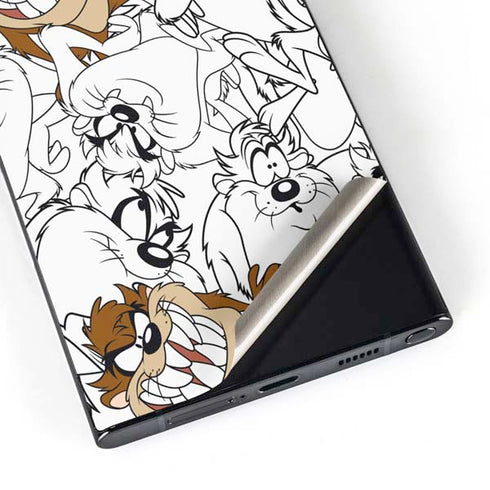 Looney Tunes Tasmanian Devil Super Sized Pattern Galaxy S25 Ultra Skin
