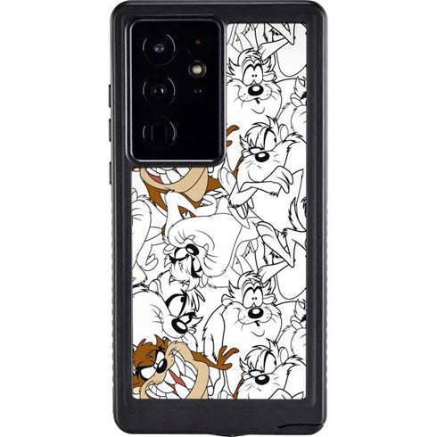 Looney Tunes Tasmanian Devil Super Sized Pattern Galaxy S24 Ultra Waterproof Case