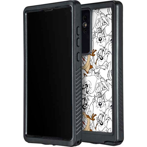 Looney Tunes Tasmanian Devil Super Sized Pattern Galaxy S24 Ultra Waterproof Case