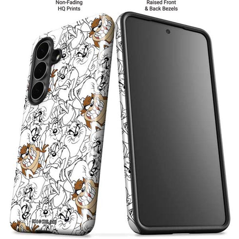 Looney Tunes Tasmanian Devil Super Sized Pattern Galaxy S26 Impact Case
