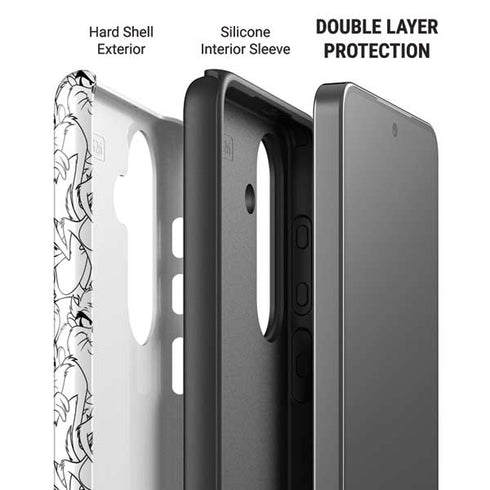 Looney Tunes Tasmanian Devil Super Sized Pattern Galaxy S26 Plus Impact Case