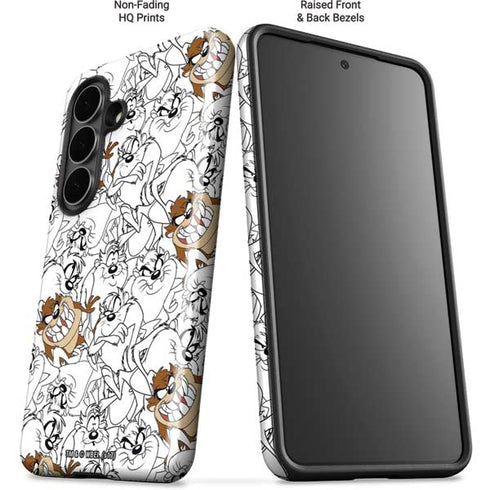Looney Tunes Tasmanian Devil Super Sized Pattern Galaxy S26 Plus Impact Case