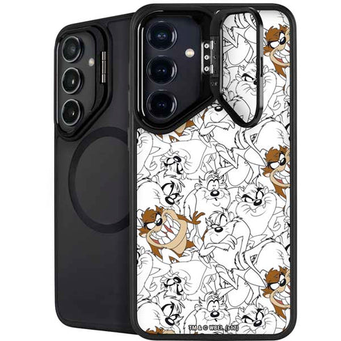 Looney Tunes Tasmanian Devil Super Sized Pattern Galaxy S26 Plus Kickstand Case