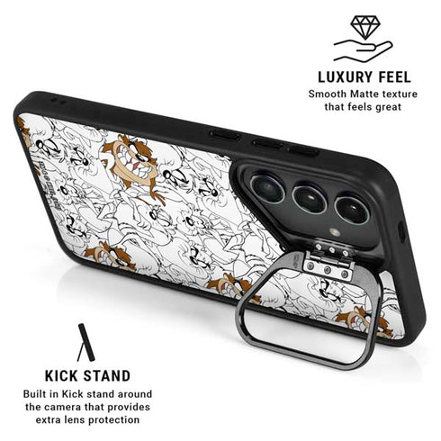 Looney Tunes Tasmanian Devil Super Sized Pattern Galaxy S26 Ultra Kickstand Case