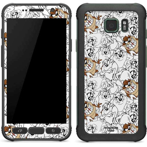Looney Tunes Tasmanian Devil Super Sized Pattern Galaxy S7 Active Skin