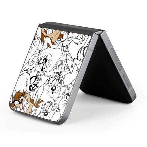 Looney Tunes Tasmanian Devil Super Sized Pattern Galaxy Z Flip6 Skin