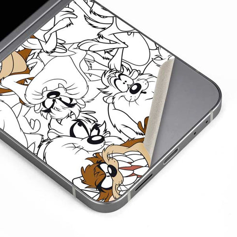 Looney Tunes Tasmanian Devil Super Sized Pattern Galaxy Z Flip6 Skin