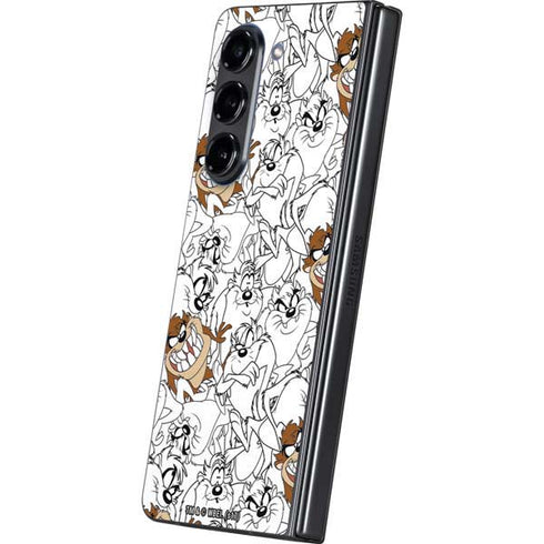Looney Tunes Tasmanian Devil Super Sized Pattern Galaxy Z Fold5 5G Skin