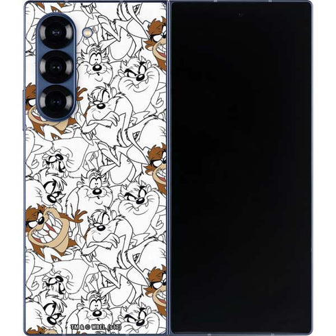 Looney Tunes Tasmanian Devil Super Sized Pattern Galaxy Z Fold6 Skin