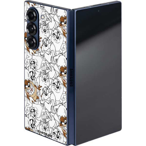 Looney Tunes Tasmanian Devil Super Sized Pattern Galaxy Z Fold6 Skin