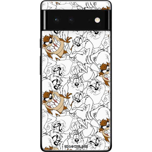 Looney Tunes Tasmanian Devil Super Sized Pattern Google Pixel 6 Skin