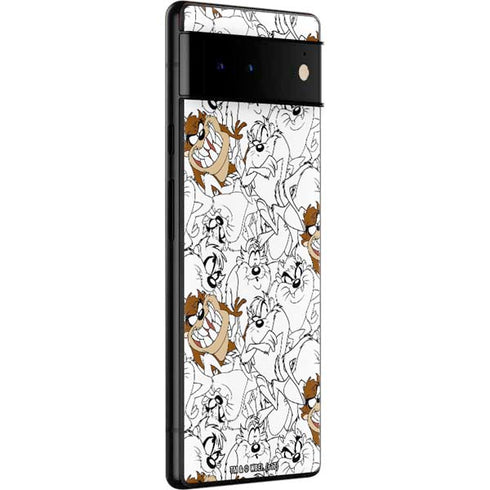 Looney Tunes Tasmanian Devil Super Sized Pattern Google Pixel 6 Skin