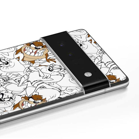 Looney Tunes Tasmanian Devil Super Sized Pattern Google Pixel 6 Skin