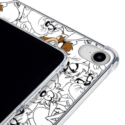 Looney Tunes Tasmanian Devil Super Sized Pattern iPad 11th Gen (2025) Clear Case