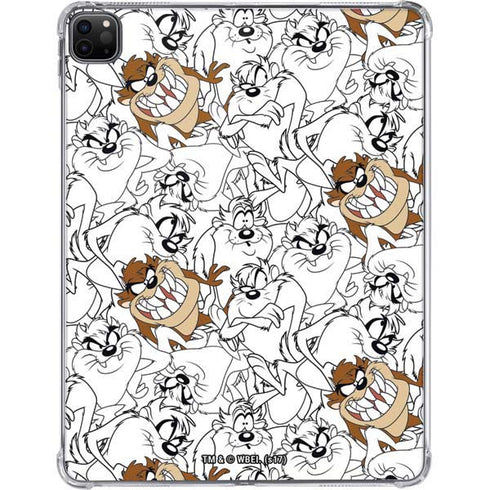 Looney Tunes Tasmanian Devil Super Sized Pattern iPad Pro 11in (2024) Clear Case