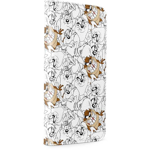 Looney Tunes Tasmanian Devil Super Sized Pattern iPhone 13 Folio Case