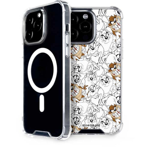 Looney Tunes Tasmanian Devil Super Sized Pattern iPhone Cases