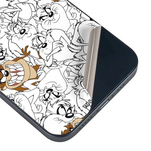Looney Tunes Tasmanian Devil Super Sized Pattern iPhone 15 Skin