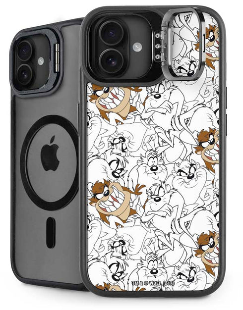 Looney Tunes Tasmanian Devil Super Sized Pattern iPhone 16 Kickstand Case
