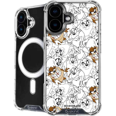 Looney Tunes Tasmanian Devil Super Sized Pattern iPhone 16 MagSafe Case