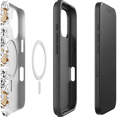 Looney Tunes Tasmanian Devil Super Sized Pattern iPhone 16 Magsafe Impact Case