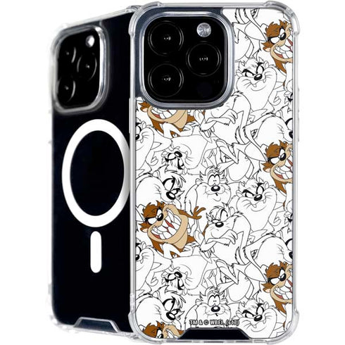 Looney Tunes Tasmanian Devil Super Sized Pattern iPhone 16 Pro MagSafe Case