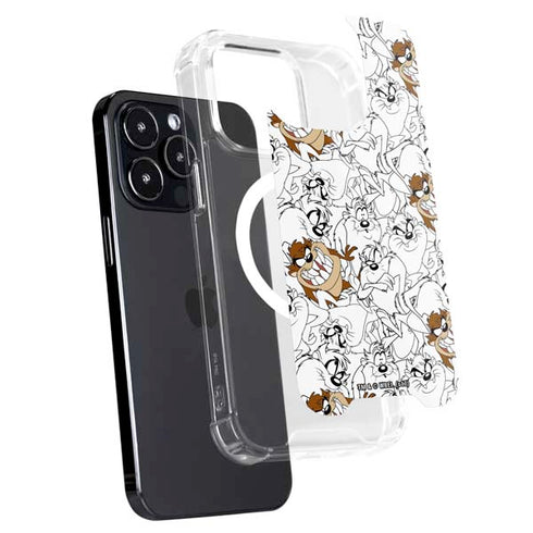 Looney Tunes Tasmanian Devil Super Sized Pattern iPhone 16 Pro MagSafe Case