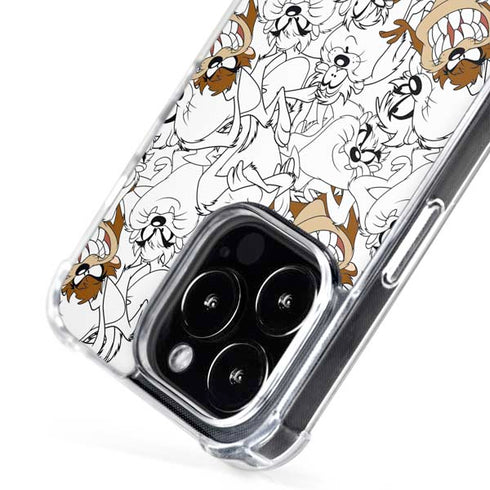 Looney Tunes Tasmanian Devil Super Sized Pattern iPhone 16 Pro MagSafe Case