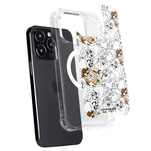 Looney Tunes Tasmanian Devil Super Sized Pattern iPhone 16 Pro Max MagSafe Case