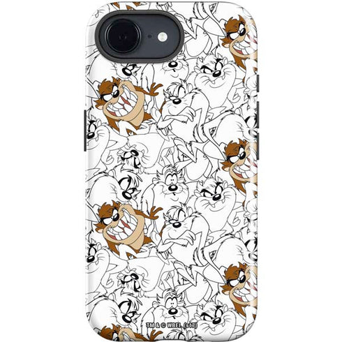 Looney Tunes Tasmanian Devil Super Sized Pattern iPhone 16e Impact Case