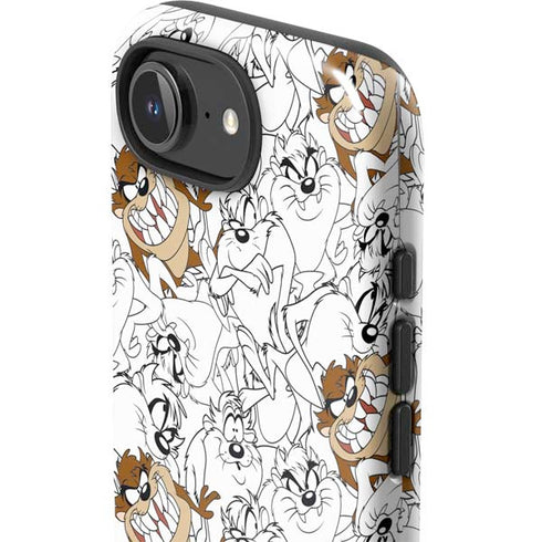 Looney Tunes Tasmanian Devil Super Sized Pattern iPhone 16e Impact Case