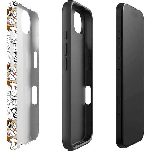 Looney Tunes Tasmanian Devil Super Sized Pattern iPhone 16e Impact Case