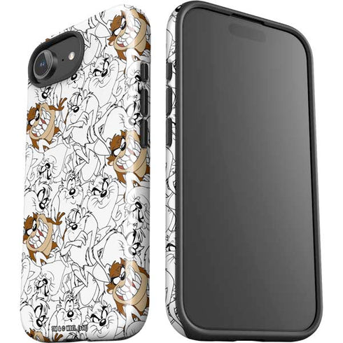 Looney Tunes Tasmanian Devil Super Sized Pattern iPhone 16e Impact Case