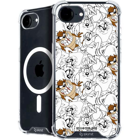 Looney Tunes Tasmanian Devil Super Sized Pattern iPhone 16e MagSafe Case