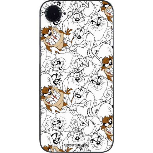 Looney Tunes Tasmanian Devil Super Sized Pattern iPhone 16e Skin